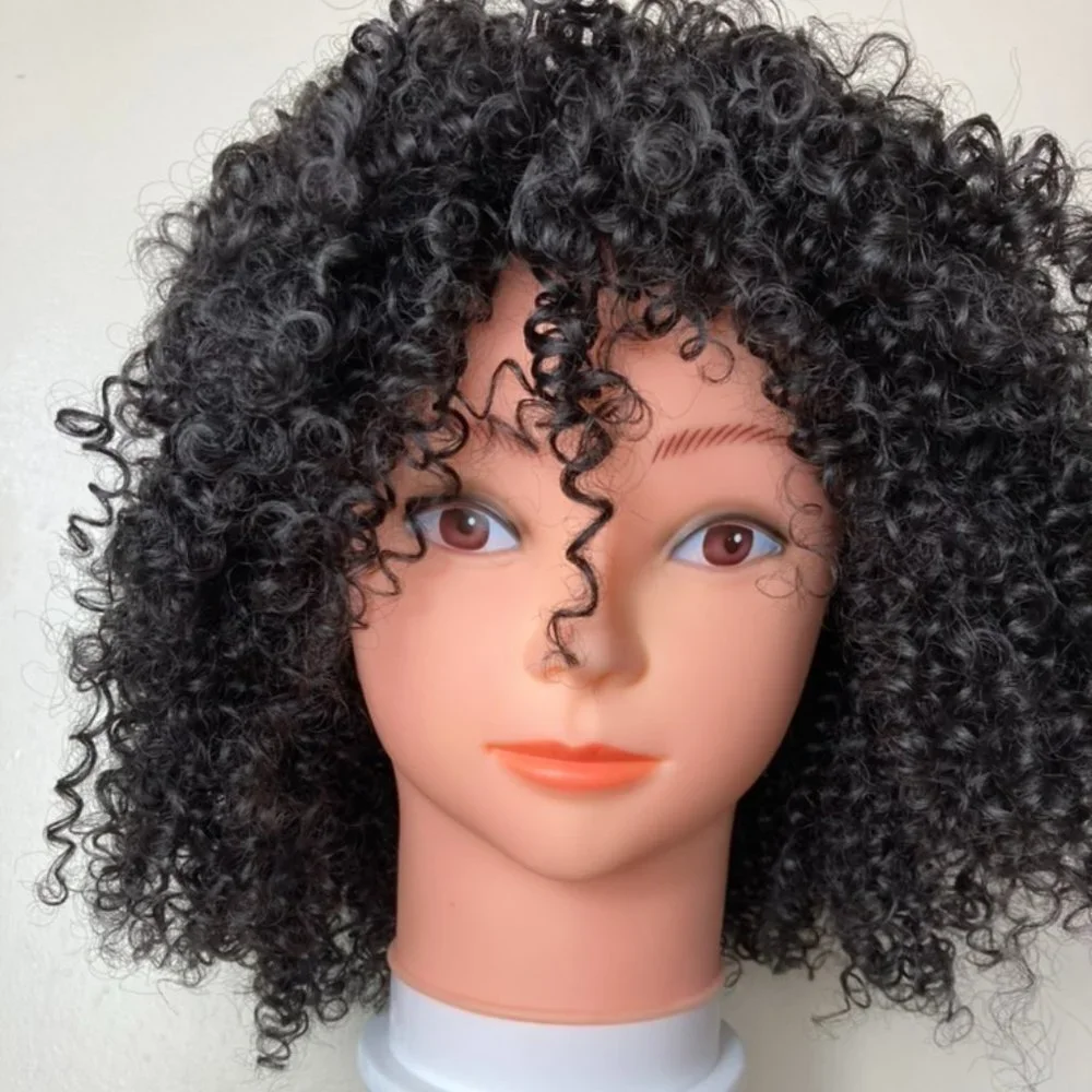 Black Afro Kinky Wig With Bangs